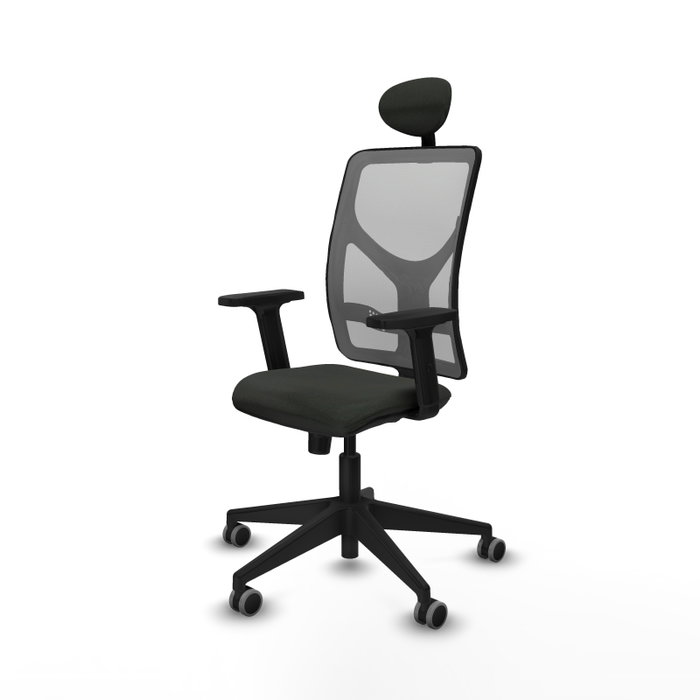PIQUERAS Y CRESPO Silla de oficina Motilla con mecanismo Sincro, Negro y Gris