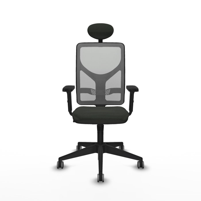 PIQUERAS Y CRESPO Silla de oficina Motilla con mecanismo Sincro, Negro y Gris