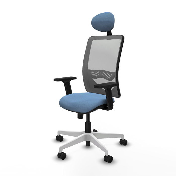 PIQUERAS Y CRESPO Silla de oficina Zulema con mecanismo Sincro, Azul cielo y Gris PIQUERAS Y CRESPO Silla de oficina Zulema con mecanismo Sincro, Azul cielo y Gris