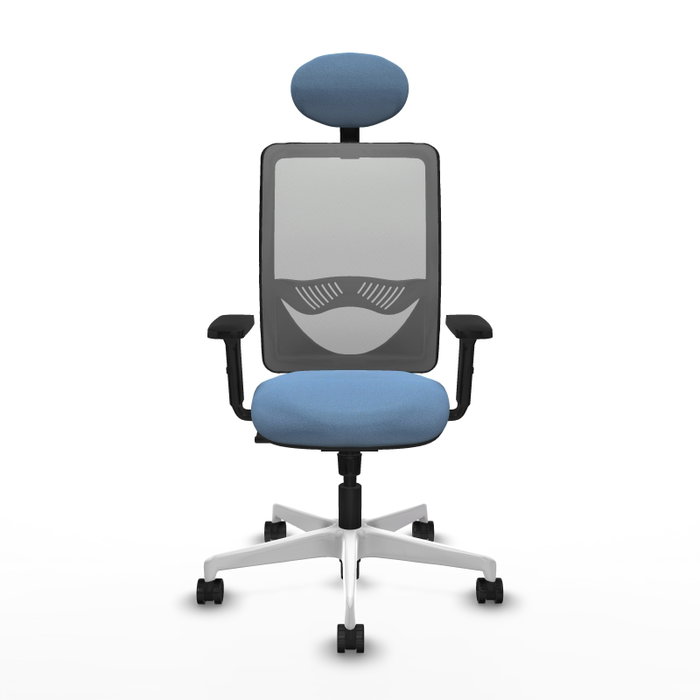 PIQUERAS Y CRESPO Silla de oficina Zulema con mecanismo Sincro, Azul cielo y Gris PIQUERAS Y CRESPO Silla de oficina Zulema con mecanismo Sincro, Azul cielo y Gris