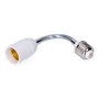 F-Line Alargador Flexible E27 a E27 20 cm 2A 230V Blanco Retractilado