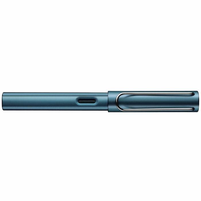 Lamy pluma estilográfica al-star aluminio ligero mango ergonómico cartucho tinta azul punta ef petróleo