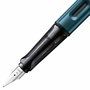 Lamy pluma estilográfica al-star aluminio ligero mango ergonómico cartucho tinta azul punta ef petróleo