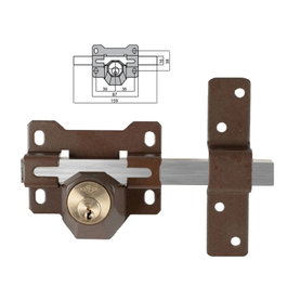 CAYS Cerrojo Modelo A3PS Pintado con Llave Interior
