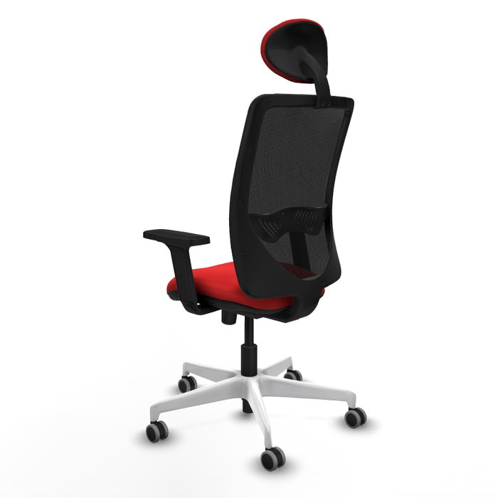 PIQUERAS Y CRESPO Silla de oficina Zulema con mecanismo Sincro, Rojo y Negro