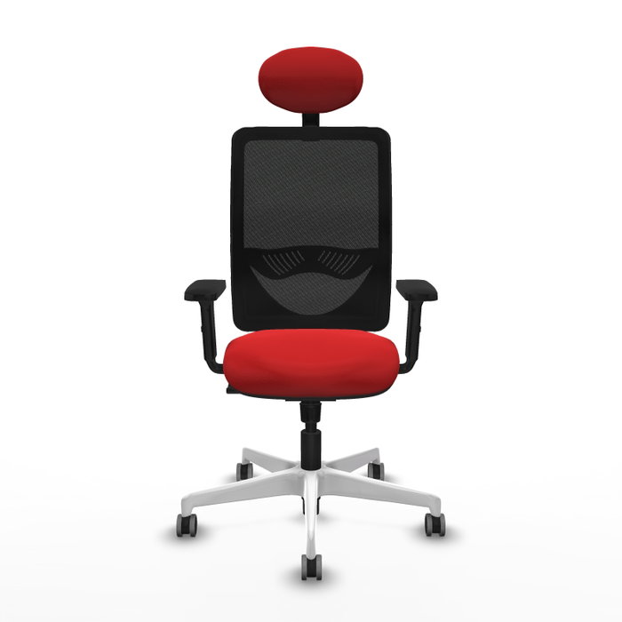 PIQUERAS Y CRESPO Silla de oficina Zulema con mecanismo Sincro, Rojo y Negro