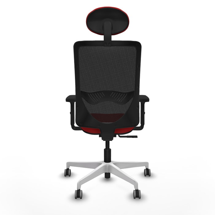 PIQUERAS Y CRESPO Silla de oficina Zulema con mecanismo Sincro, Rojo y Negro