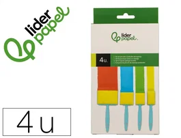 Liderpapel Esponjas para Manualidades Goma Foam Pincel Cuadrado 25/40/50/75 mm Caja 4 Unidades