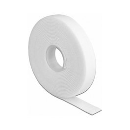DeLOCK Cinta de gancho y bucle en rollo L 3 m x AN 13 mm blanco