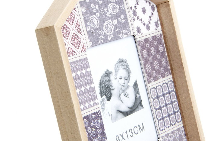 DKD Home Decor Marco de Fotos Baldosas Lila 9x13 cm