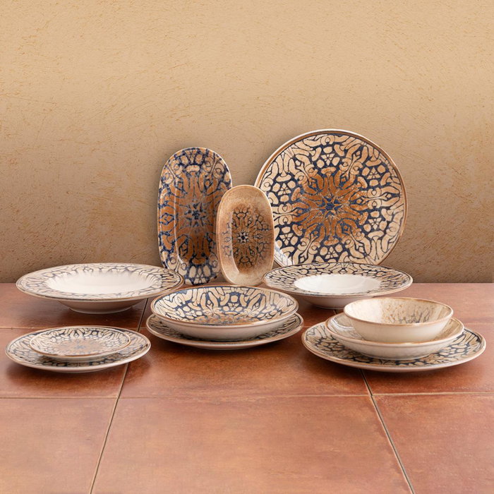 Plato Hondo Porcelana Deneb Hydrozero Bidasoa 23 cm (6 Unidades)