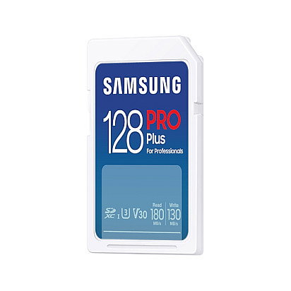Samsung Tarjeta de Memoria SDXC PRO Plus 128GB 2023 CL10 UHS-I U3/V30 Hasta 180 MB/s MB-SD128SB/WW