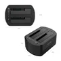 AISENS Estación de Docking ASDS-D03B Doble Bahía SATA 2.5/3.5 a USB 3.0/3.1 Gen1