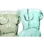 DKD Home Decor Set de 2 Jarrones de Cristal Verde y Azul 18x17x28 cm