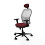 PIQUERAS Y CRESPO Silla de oficina Jorquera Sincro/Traslack Granate y Blanco