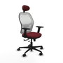 PIQUERAS Y CRESPO Silla de oficina Jorquera Sincro/Traslack Granate y Blanco