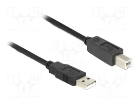 DeLOCK Cable USB 2.0 Tipo-A a Tipo-B de 11 m, Negro