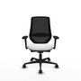 PIQUERAS Y CRESPO Silla de oficina Mardos con mecanismo Sincro/Traslack, Blanco/Negro