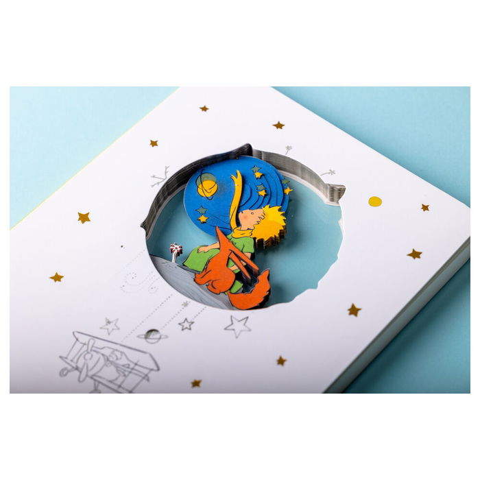 El Principito Cuaderno A5 Le Petit Prince 120 Páginas Hojas Lisas Blanco Portada Relieve