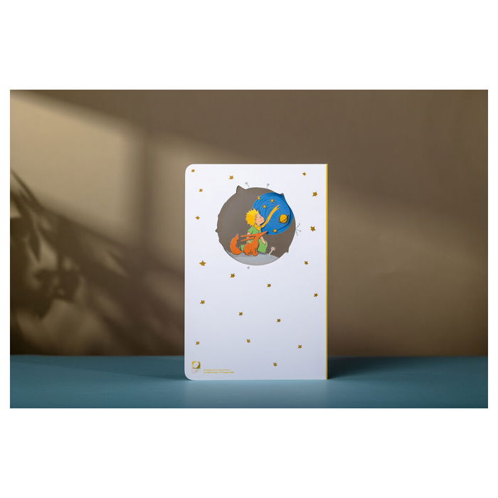 El Principito Cuaderno A5 Le Petit Prince 120 Páginas Hojas Lisas Blanco Portada Relieve