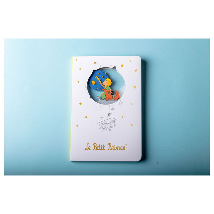 El Principito Cuaderno A5 Le Petit Prince 120 Páginas Hojas Lisas Blanco Portada Relieve