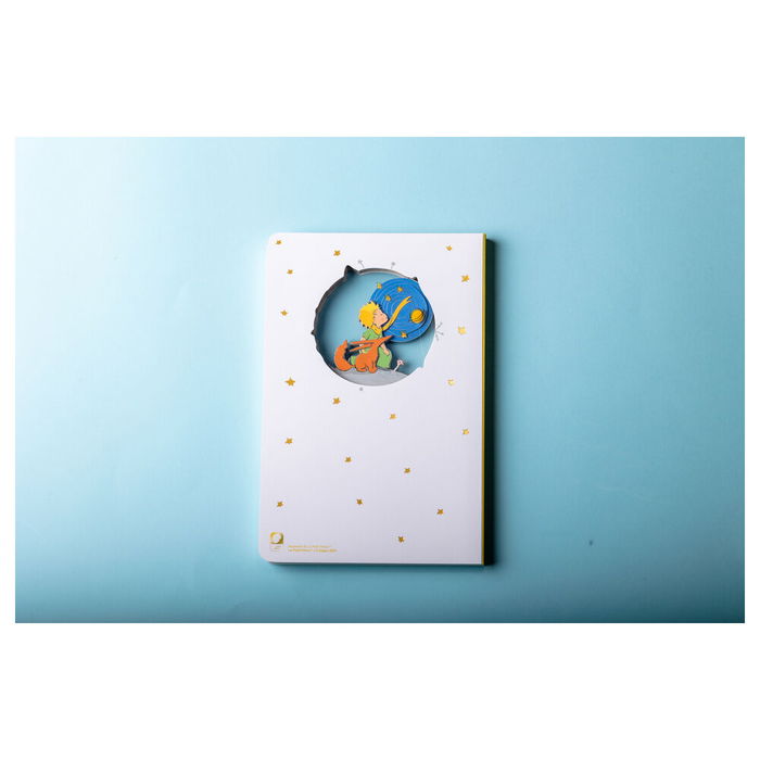 El Principito Cuaderno A5 Le Petit Prince 120 Páginas Hojas Lisas Blanco Portada Relieve