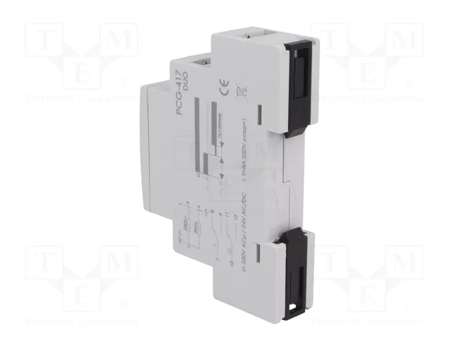 F&F Relé de tiempo analógico DPDT 8A 24/230VAC 24VDC