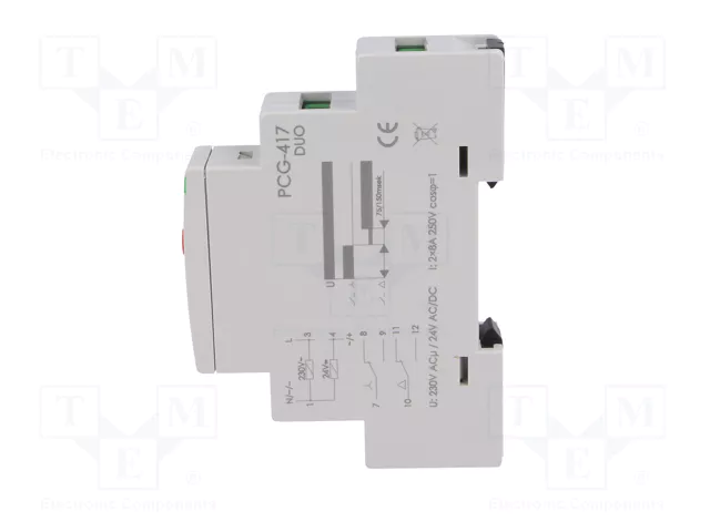 F&F Relé de tiempo analógico DPDT 8A 24/230VAC 24VDC