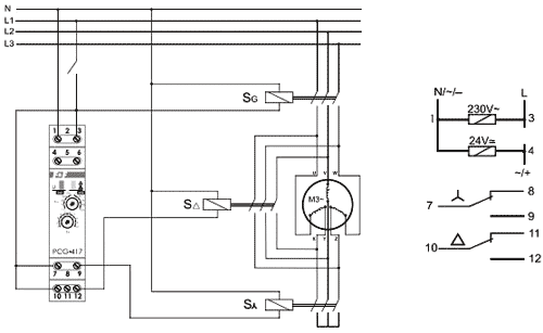 F&F Relé de tiempo analógico DPDT 8A 24/230VAC 24VDC