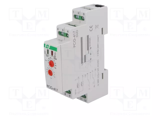 F&F Relé de tiempo analógico DPDT 8A 24/230VAC 24VDC