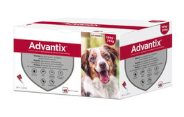 Elanco Advantix Spot On para Perros de 10 a 25 kg, Pipeta Antiparasitaria de 2.5 ml - 24 Unidades
