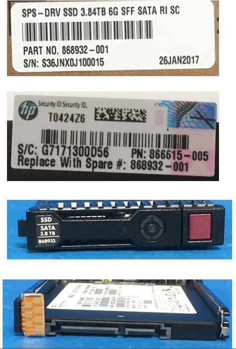 Hewlett Packard Enterprise Disco Duro SATA III de 3.84TB, 2.5 pulgadas SFF, Disco de Cualificación de Sustitución para Servicio y Repuestos