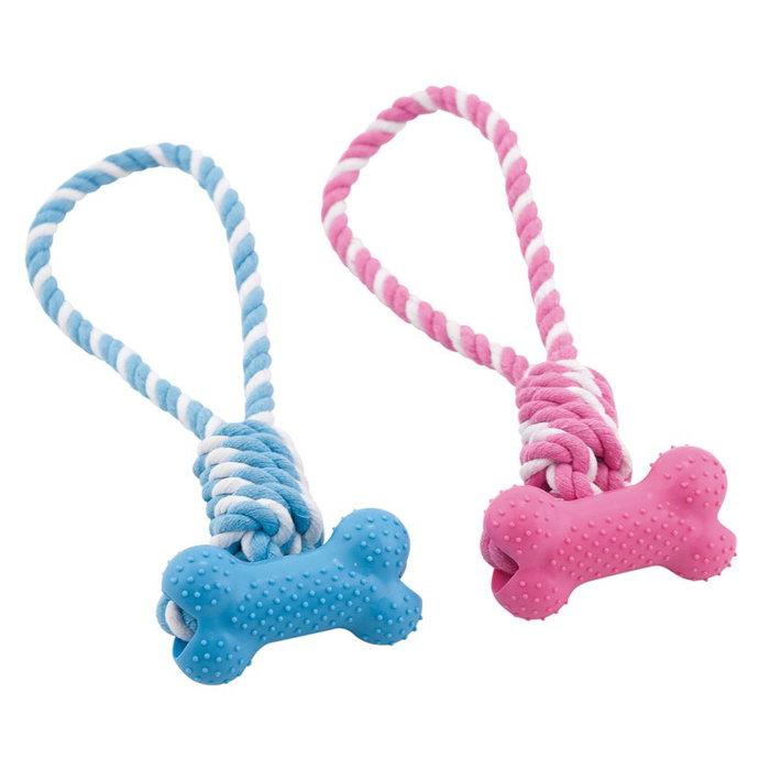 Nayeco Hueso Horizontal con Cuerda Bicolor 30 cm (Pack de 4) Nayeco Hueso Horizontal con Cuerda Bicolor 30 cm (Pack de 4)