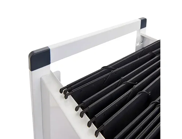 Rocada Carrito para Carpetas Colgantes Folio Extensible Gris Metalico +45 Carpetas DIN A4