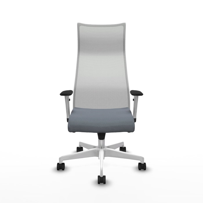PIQUERAS Y CRESPO Sillón Albacete con mecanismo Sincro, tela Gris y malla Blanco PIQUERAS Y CRESPO Sillón Albacete con mecanismo Sincro, tela Gris y malla Blanco