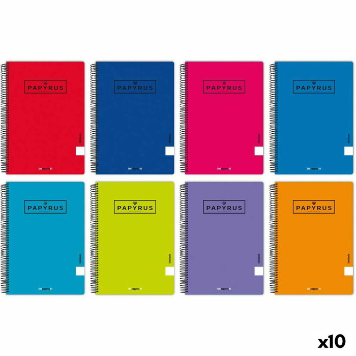 Papyrus Set de 10 Cuadernos Uniclass Tapa Blanda Folio Colores Surtidos