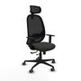 PIQUERAS Y CRESPO Silla de oficina Cilanco con mecanismo Sincro/Traslack, Negro