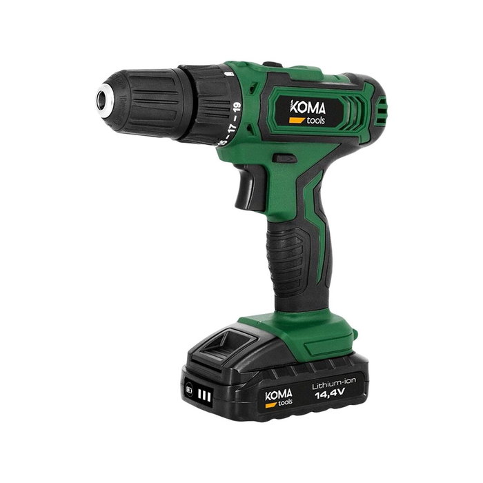 Koma Tools Kit taladro atornillador 14,4 V con 27 accesorios