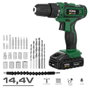 Koma Tools Kit taladro atornillador 14,4 V con 27 accesorios