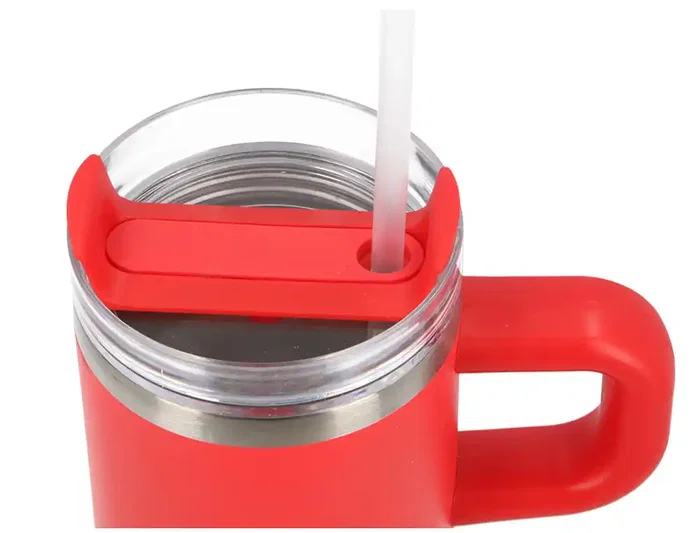 Antartik Taza térmica con asa y tapa hermética Rojo 570 ml