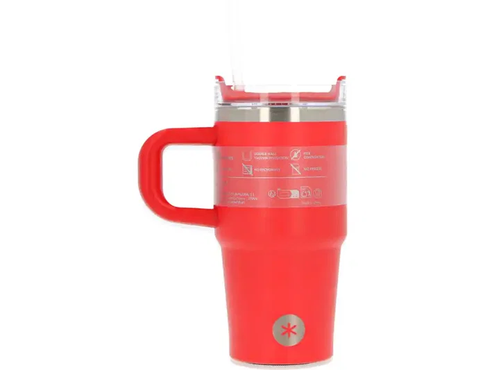 Antartik Taza térmica con asa y tapa hermética Rojo 570 ml
