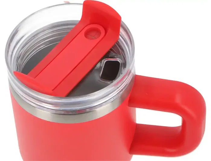 Antartik Taza térmica con asa y tapa hermética Rojo 570 ml