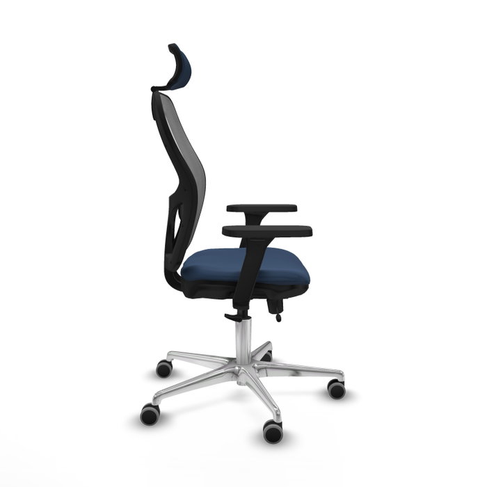 PIQUERAS Y CRESPO Silla de oficina Jorquera con mecanismo Sincro/Traslack Azul marino y Gris PIQUERAS Y CRESPO Silla de oficina Jorquera con mecanismo Sincro/Traslack Azul marino y Gris