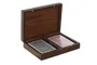 DKD Home Decor Juego Set 2 Sheesham Metal Marrón y Dorado con Cartas