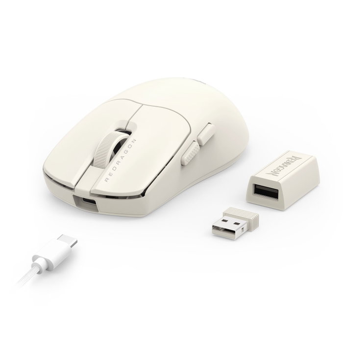 Redragon AXION M933TF-ULT Ratón Gaming Láser Blanco