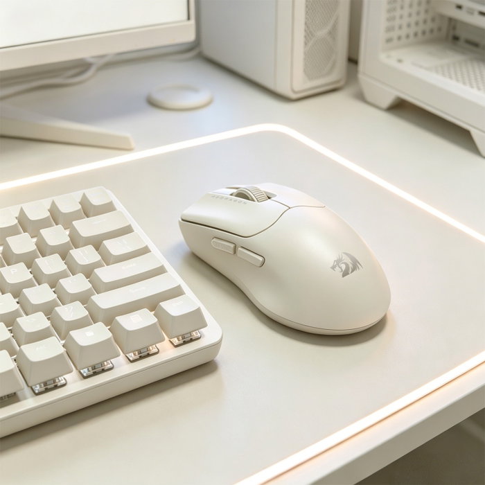Redragon AXION M933TF-ULT Ratón Gaming Láser Blanco