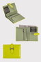 Zoozie Bags Cartera de Piel de Puerro Helsinki Parlak Verde para Mujer, Elegante y Sofisticada, 12x10x1.5cm
