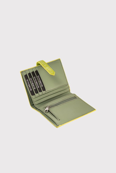 Zoozie Bags Cartera de Piel de Puerro Helsinki Parlak Verde para Mujer, Elegante y Sofisticada, 12x10x1.5cm