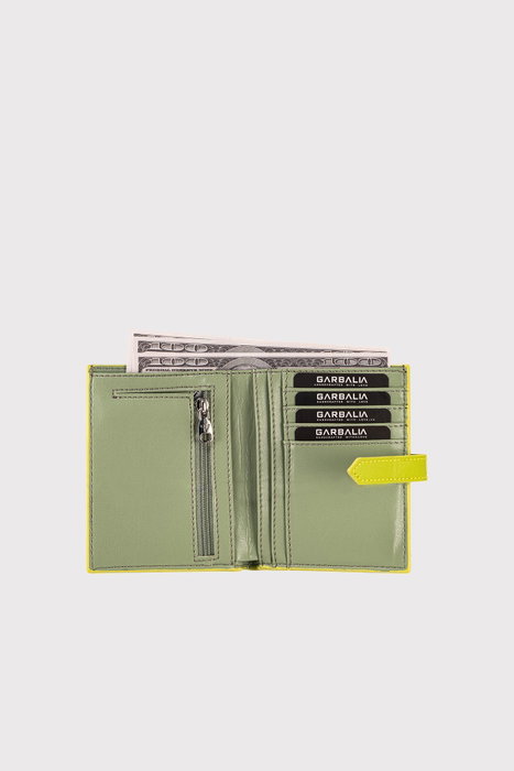 Zoozie Bags Cartera de Piel de Puerro Helsinki Parlak Verde para Mujer, Elegante y Sofisticada, 12x10x1.5cm
