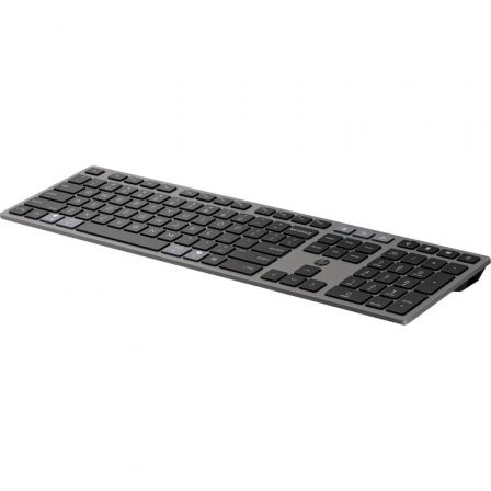 HP Teclado Inalambrico 725 Multidispositivo Negro Recargable Carga Rápida Bluetooth y Dongle USB Carga hasta 2 Meses